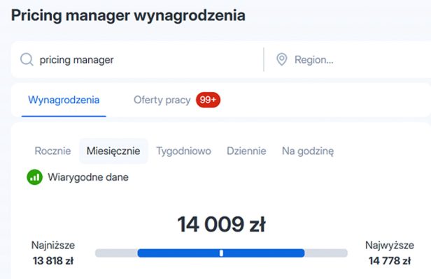 Źródło danych: https://pl.jooble.org/salary/pricing-manager  w lutym 2025 r.